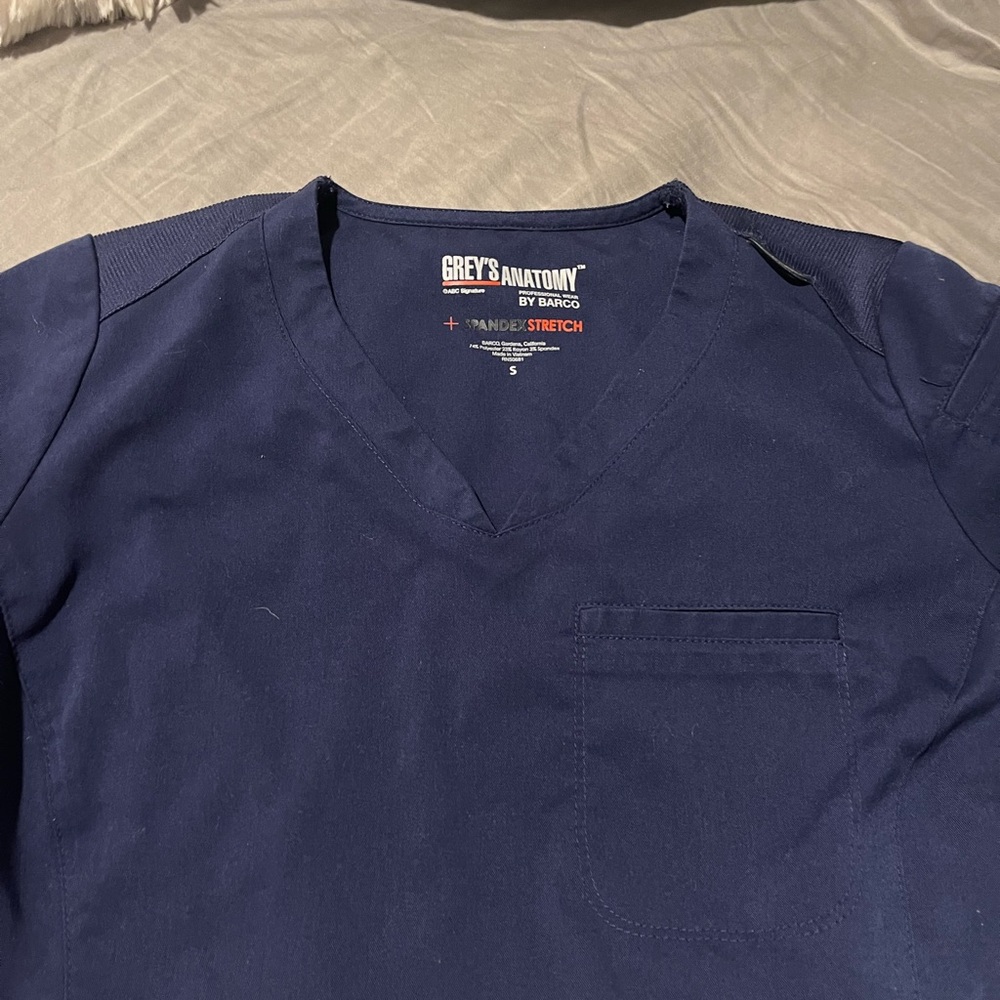 Grey's Anatomy Deep Blue V-Neck Scrub Top
